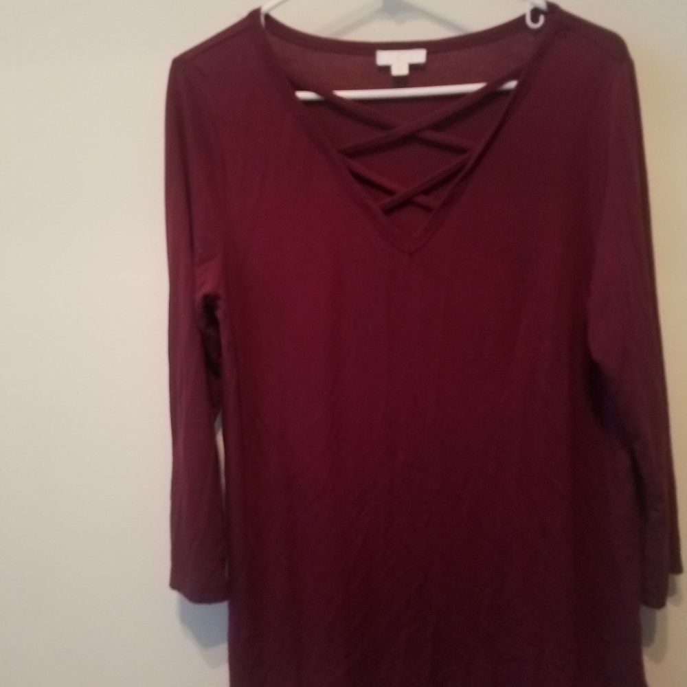 Burgundy top